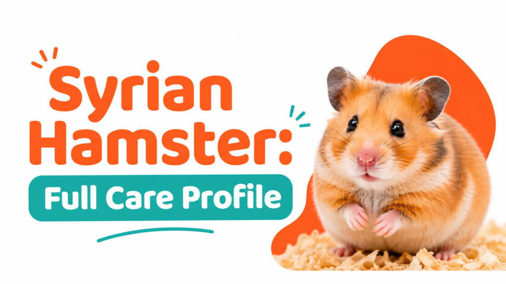 Syrian Hamster: Full Care Profile