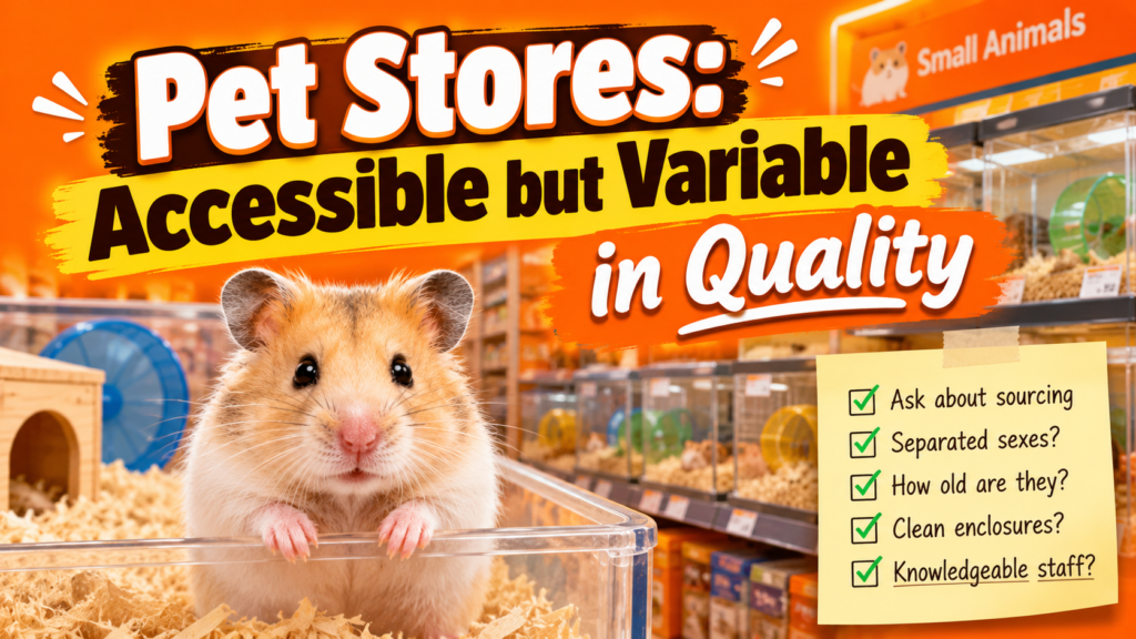 Pet stores: accessible but variable in quality